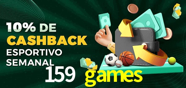 10% de bônus de cashback na 159 games